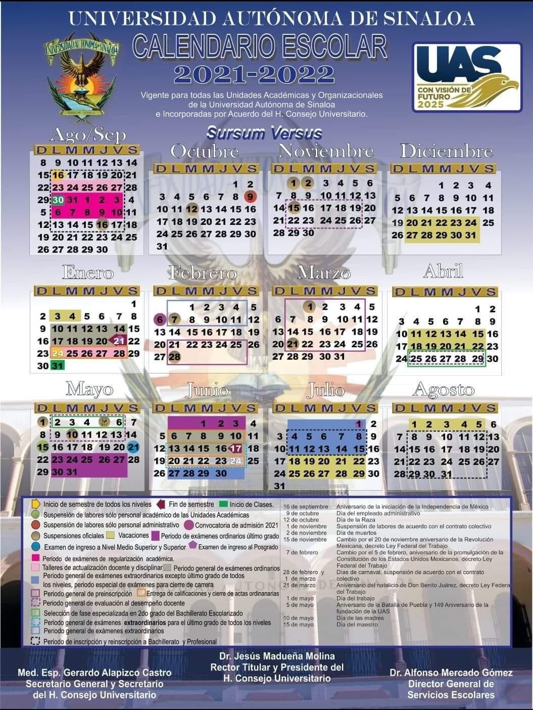 Calendario Escolar 2022 A 2023 Unison IMAGESEE